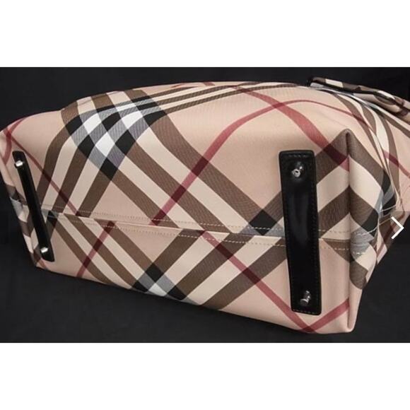 BURBERRY Burberry Check Pattern Tote Bag Shoulder Bag - Picture 3 of 4